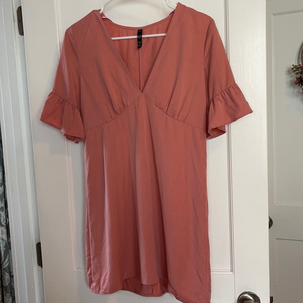 Zara Ruffle Sleeve Shift Dress